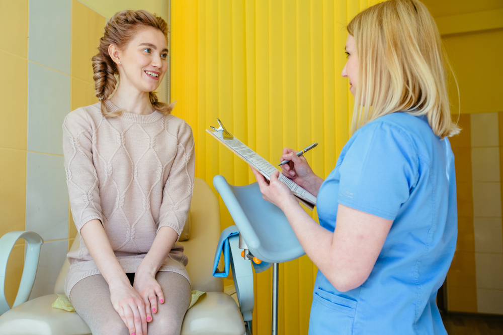 new patient in Sykesville meeting with their OBGYN